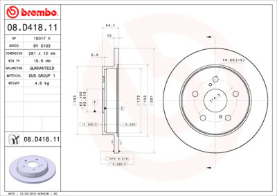 Set dischi freno BREMBO 08.D418.11