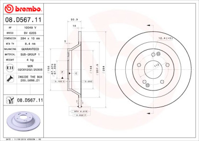 Set dischi freno BREMBO 08.D567.11
