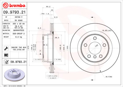 Set dischi freno BREMBO 09.9793.21