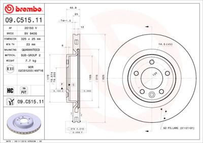 Set dischi freno BREMBO 09.C515.11