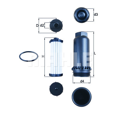 Filtro idraulico, cambio automatico MAHLE ORIGINAL HX 151KIT