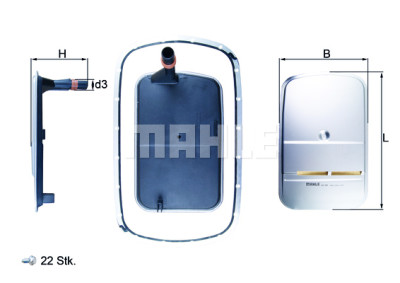 Filtro idraulico, cambio automatico MAHLE ORIGINAL HX 165KIT