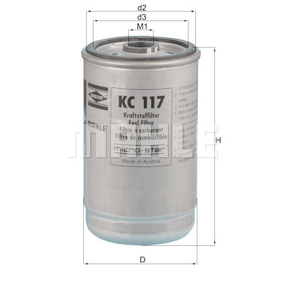 Filtro carburante MAHLE ORIGINAL KC 117