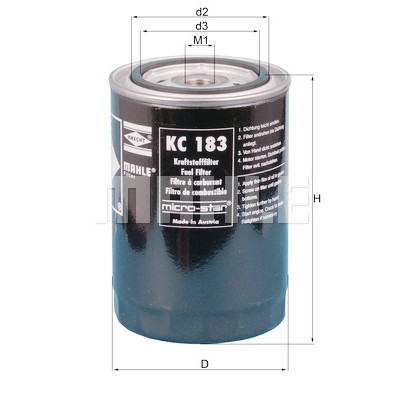 Filtro carburante MAHLE ORIGINAL KC 183