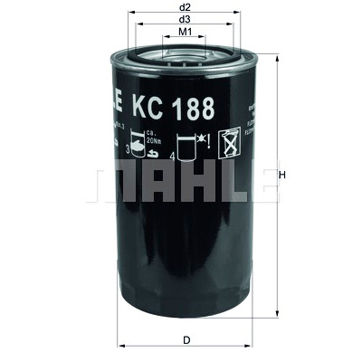 Filtro carburante MAHLE ORIGINAL KC 188