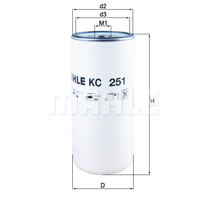 Filtro carburante MAHLE ORIGINAL KC 251