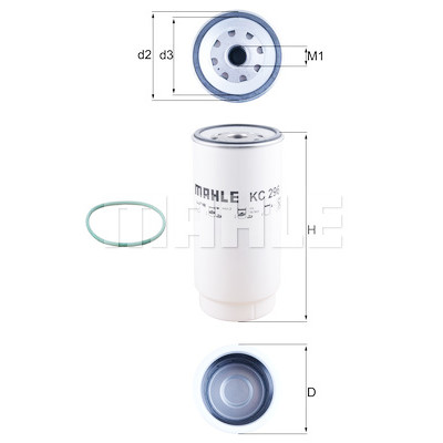 Filtro carburante MAHLE ORIGINAL KC 296D