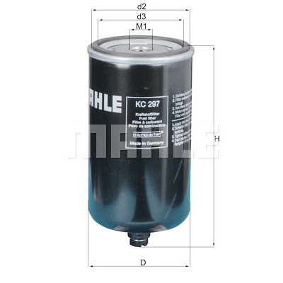 Filtro carburante MAHLE ORIGINAL KC 297