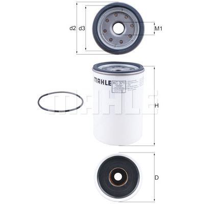 Filtro carburante MAHLE ORIGINAL KC 371D