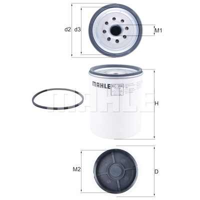 Filtro carburante MAHLE ORIGINAL KC 384D