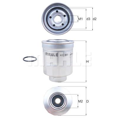 Filtro carburante MAHLE ORIGINAL KC 389D