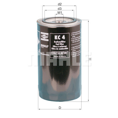 Filtro carburante MAHLE ORIGINAL KC 4