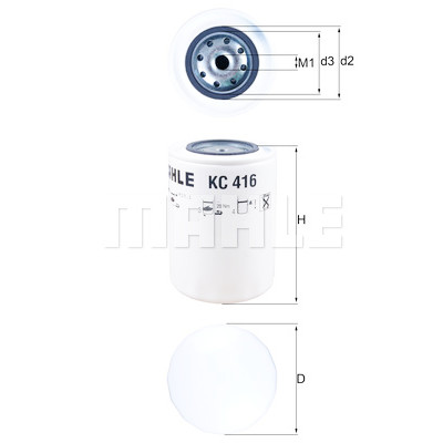 Filtro carburante MAHLE ORIGINAL KC 416