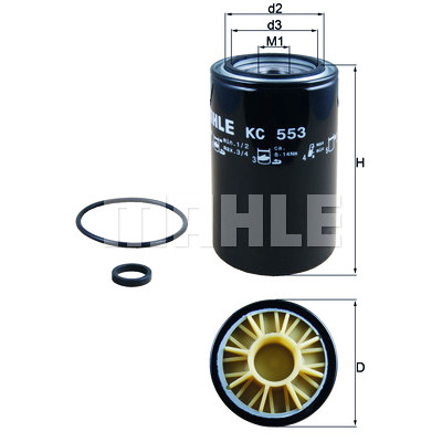 Filtro carburante MAHLE ORIGINAL KC 553D
