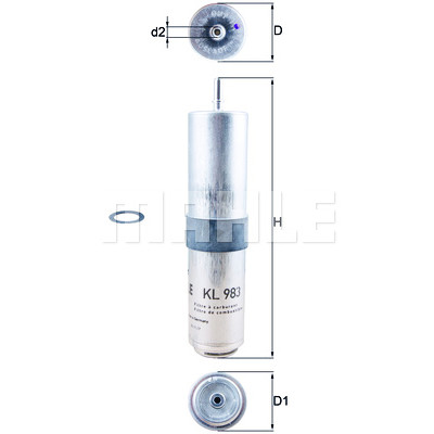 Filtro carburante MAHLE ORIGINAL KL 983D