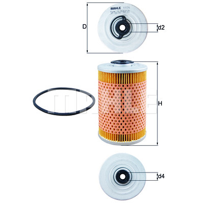 Filtro carburante MAHLE ORIGINAL KX 36D
