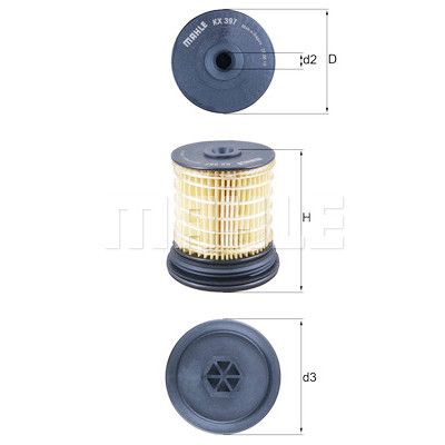 Filtro carburante MAHLE ORIGINAL KX 397