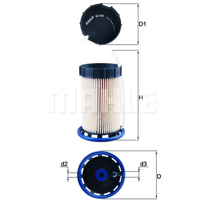 Filtro carburante MAHLE ORIGINAL KX 492