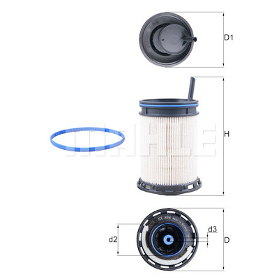 Filtro carburante MAHLE ORIGINAL KX 494D