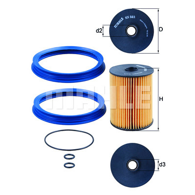 Filtro carburante MAHLE ORIGINAL KX 503D