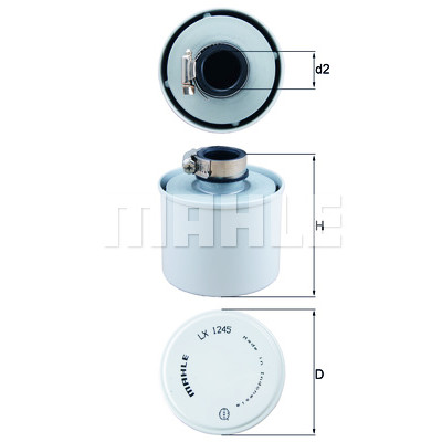 Filtro aria MAHLE ORIGINAL LX 1245