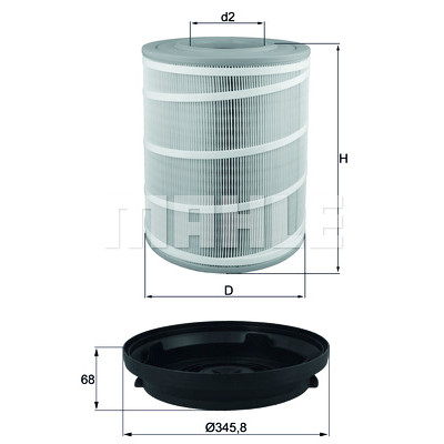 Filtro aria MAHLE ORIGINAL LX 3480 KIT