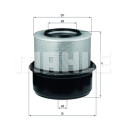 Filtro aria MAHLE ORIGINAL LX 80