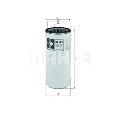 Filtro olio MAHLE ORIGINAL OC 282