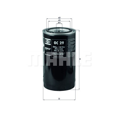 Filtro olio MAHLE ORIGINAL OC 29