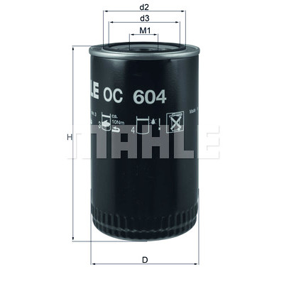 Filtro olio MAHLE ORIGINAL OC 604