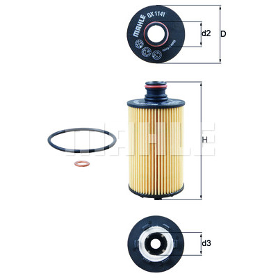 Filtro olio MAHLE ORIGINAL OX 1141D
