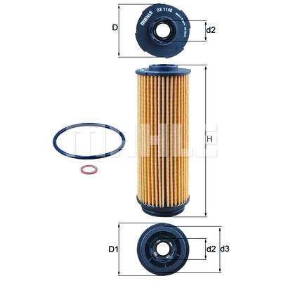 Filtro olio MAHLE ORIGINAL OX 1146D