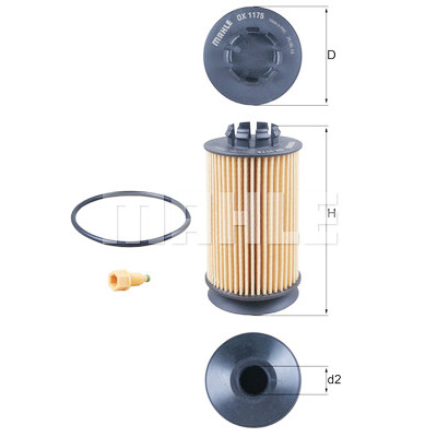 Filtro olio MAHLE ORIGINAL OX 1175D