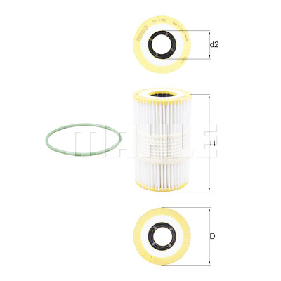 Filtro olio MAHLE ORIGINAL OX 1185D