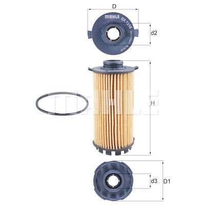 Filtro olio MAHLE ORIGINAL OX 1218D