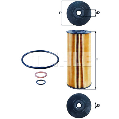 Filtro olio MAHLE ORIGINAL OX 137D2