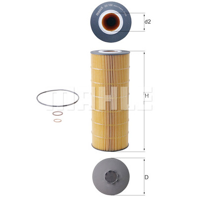 Filtro olio MAHLE ORIGINAL OX 168D