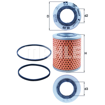 Filtro olio MAHLE ORIGINAL OX 20D