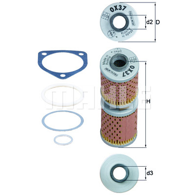 Filtro olio MAHLE ORIGINAL OX 37D