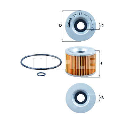 Filtro olio MAHLE ORIGINAL OX 61D