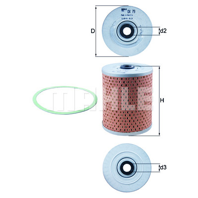 Filtro olio MAHLE ORIGINAL OX 79D