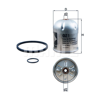 Filtro olio MAHLE ORIGINAL OZ 1D