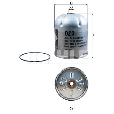Filtro olio MAHLE ORIGINAL OZ 3D