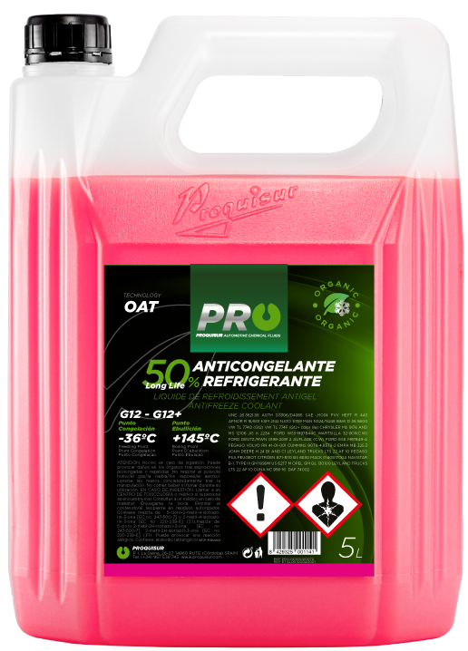 Liquido antigelo 50% organico G-12 rosa 5L