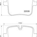 Set di 4 pastiglie freno BREMBO P 06 109