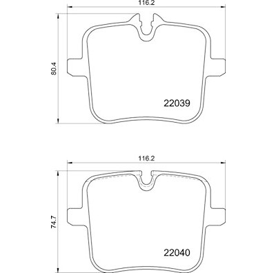 Set di 4 pastiglie freno BREMBO P 06 109