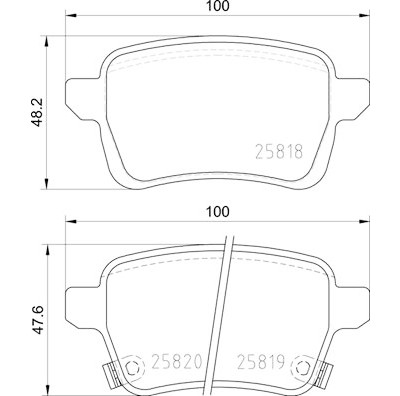 Set di 4 pastiglie freno BREMBO P 23 190