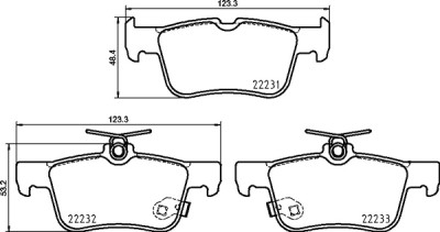 Set di 4 pastiglie freno BREMBO P 24 217
