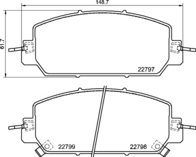 Set di 4 pastiglie freno BREMBO P 28 098