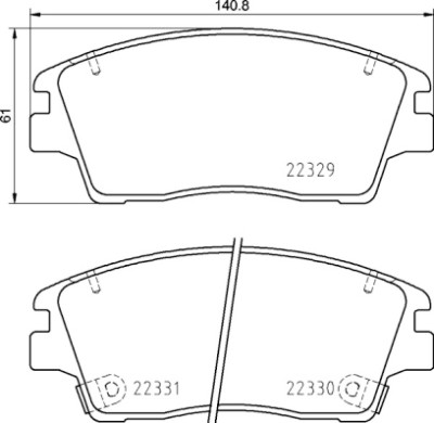 Set di 4 pastiglie freno BREMBO P 30 096